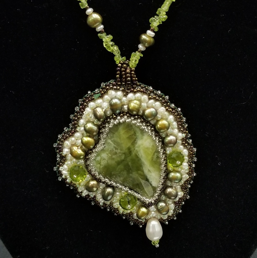 Handmade Green Jasper & Peridot Necklace